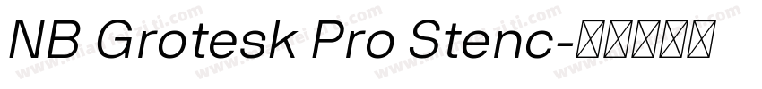NB Grotesk Pro Stenc字体转换